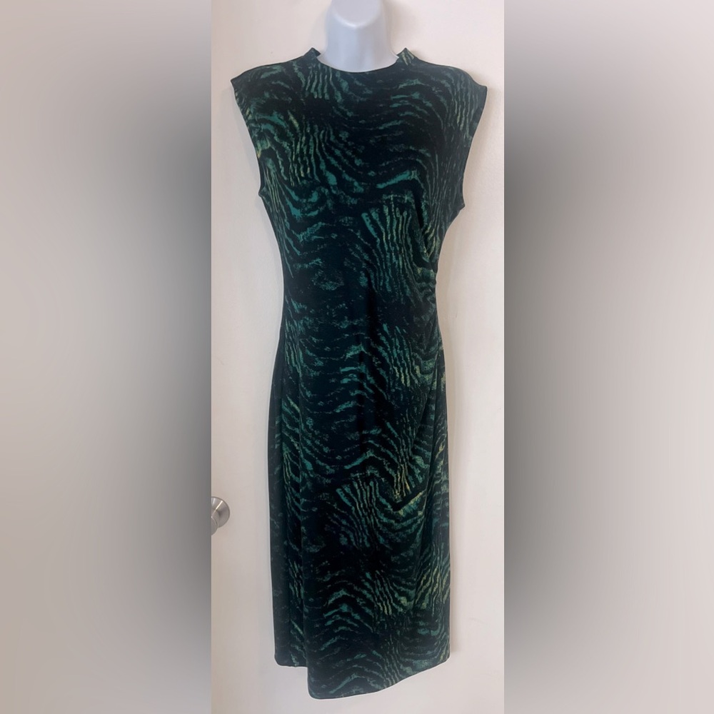 DIANE VON FURSTENBURG Darrius Dress Moire Tiger 8 NEW!